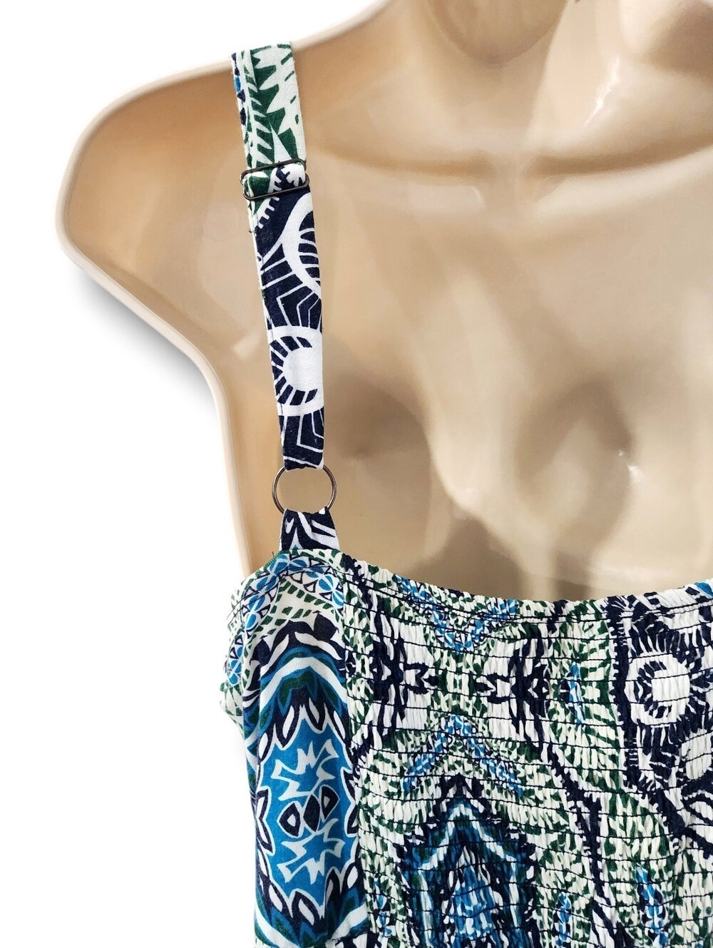 Faded Glory Geometric Paisley Print Sleeveless Knit Maxi Dress | 2X - Picture 5 of 8